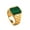 Green_US 6, variant on Women Ring Simple Style Vibrant Color Rust-proof Fade-Resistant Shiny Decorative Titanium Steel Vintage Luxury Square Lady Ring Fashion Jewelry for Women