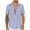 Blue, variant on Ashirexll Button up Shirt Men, Big and Tall Shirts for Men, Fashion Striped Button up Shirts Short Sleeve Standing Collar Summer Casual Tops