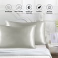 thumbnail image 4 of Pillowcase for Hair and Skin Natural Pillow Case with Envelope Closure, Both Side (Silver, Queen-2 Pack) 51*76cm, 4 of 5
