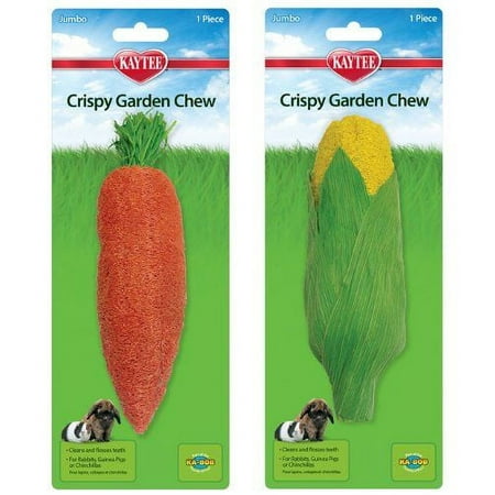 UPC: 0045125611052 | Kaytee Crispy Garden Chew Toy – Assorted Carrot or Corn – (7.5 – 8 Long)