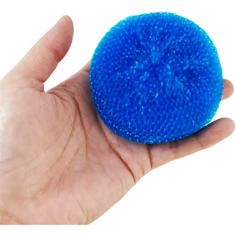 Casewin 30PCS Dish Scrubbers for Dishes Pot Round Scrubber Scouring Pad  Nylon Dish Scrubber, Poly Mesh Scouring Dish Pads Non Scratch Scrubbers 