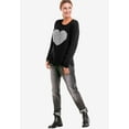 thumbnail image 2 of ellos Women's Plus Size Love Sweater - 10/12, Rich Burgundy Oyster Grey, 2 of 3