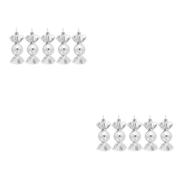 Monstrate Paquete de 5 bolas de dulces de Navidad para colgar decoraciones para fiestas, colgante para chimenea, adorno de ambientes para Type6 NO6