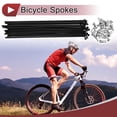 thumbnail image 2 of 20 Set 12G Radios de Bicicleta 160mm Radios de Rueda de Bicicleta Acero al Carbono Negro, 2 of 7
