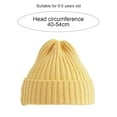 thumbnail image 2 of Toddler Beanie for Boys Girls Warm Knit Stocking Cap Kids Winter Hat, Unisex Warm Cap, for 1-5 Years - yellow, 2 of 7