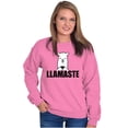 thumbnail image 4 of Llamaste Namaste Spiritual Llama Sweatshirt for Men or Women Brisco Brands 2X, 4 of 6