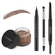 thumbnail image 1 of Lavone Kit de lápiz de sello de cejas para maquillaje de cejas Kit de trío de sello de cejas con lápiz de cejas impermeable Delineador de ojos Pomada de cejas y cepillo de cejas de doble punta - Choco, 1 of 7