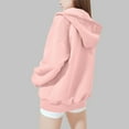 thumbnail image 4 of IVEYRTF Boys Girls Zip Up Hoodie Casual Jacket Long Sleeve Top with Pockets Full Zip Front Closure Kids Sweatshirt for Daily Wear School Travel Cold Weather(Pink,11-12 Years), 4 of 7