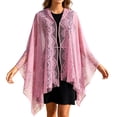 thumbnail image 2 of Shawls And Wraps For Evening Dresses Scarfs For Women Wedding Formal Shawl Pink One Size, 2 of 5