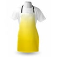 thumbnail image 3 of Ombre Apron Rising Happy Sun Inspired and Vivid Colored Modern Design Digital Artwork Print, Unisex Kitchen Bib Apron with Adjustable Neck for Cooking Baking Gardening, Yellow White, by Ambesonne, 3 of 3