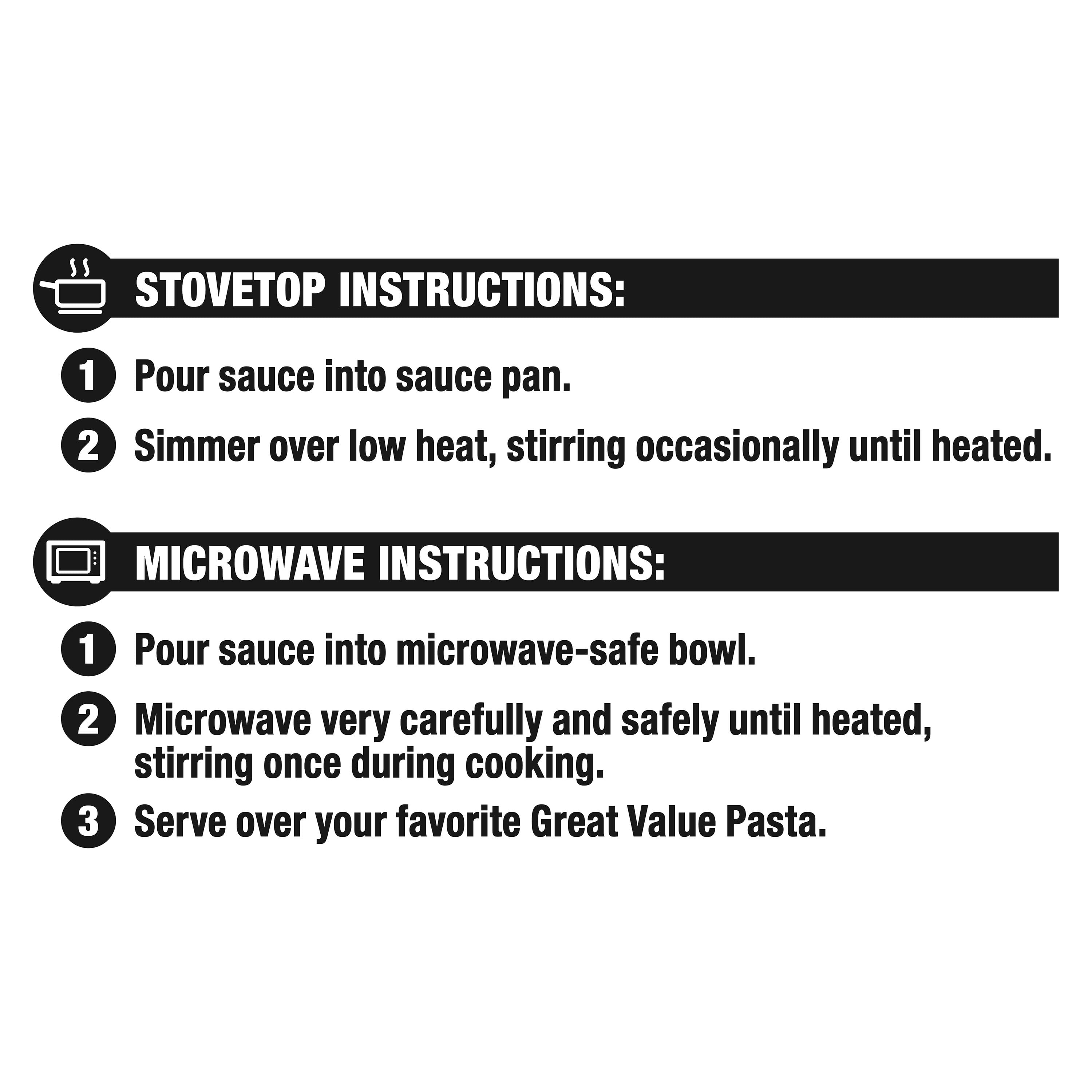 (6 pack) Great Value Traditional Pasta Sauce, 45 oz Jar