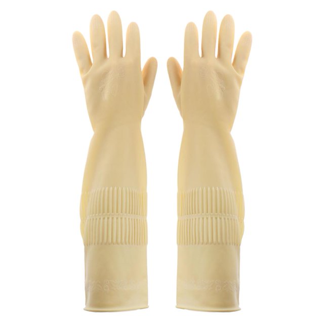 5 pares de guantes de látex natural, guantes de trabajo resistentes al desgaste de caucho para jardín