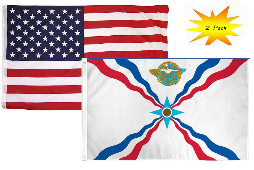 3x5 3’x5’ Wholesale Set USA American & African Africa Map Flag Banner 2 Pack 