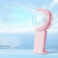 thumbnail image 1 of Ventilador de techo, mini ventilador portátil de mano, transparente, pequeño, ajustable, recargable por USB, 3 velocidades, potente ventilador de pestañas para mujeres y hombres con estilo, para inter, 1 of 6
