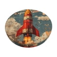 thumbnail image 2 of Round Bar Stool Seat Covers, Rusty Rocket Launch Elastic Round Chair Cover Stool Seat Slipcover Bar Stool Cushions Round Pad for 12-14 inch, 2 of 7