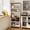 A-White, variant on FIAKOA 71" Tall 5-Tier Bookshelf, Wooden Freestanding Display Bookcase with Adjustable Shelves for Home Office Bedroom, Walnut brown