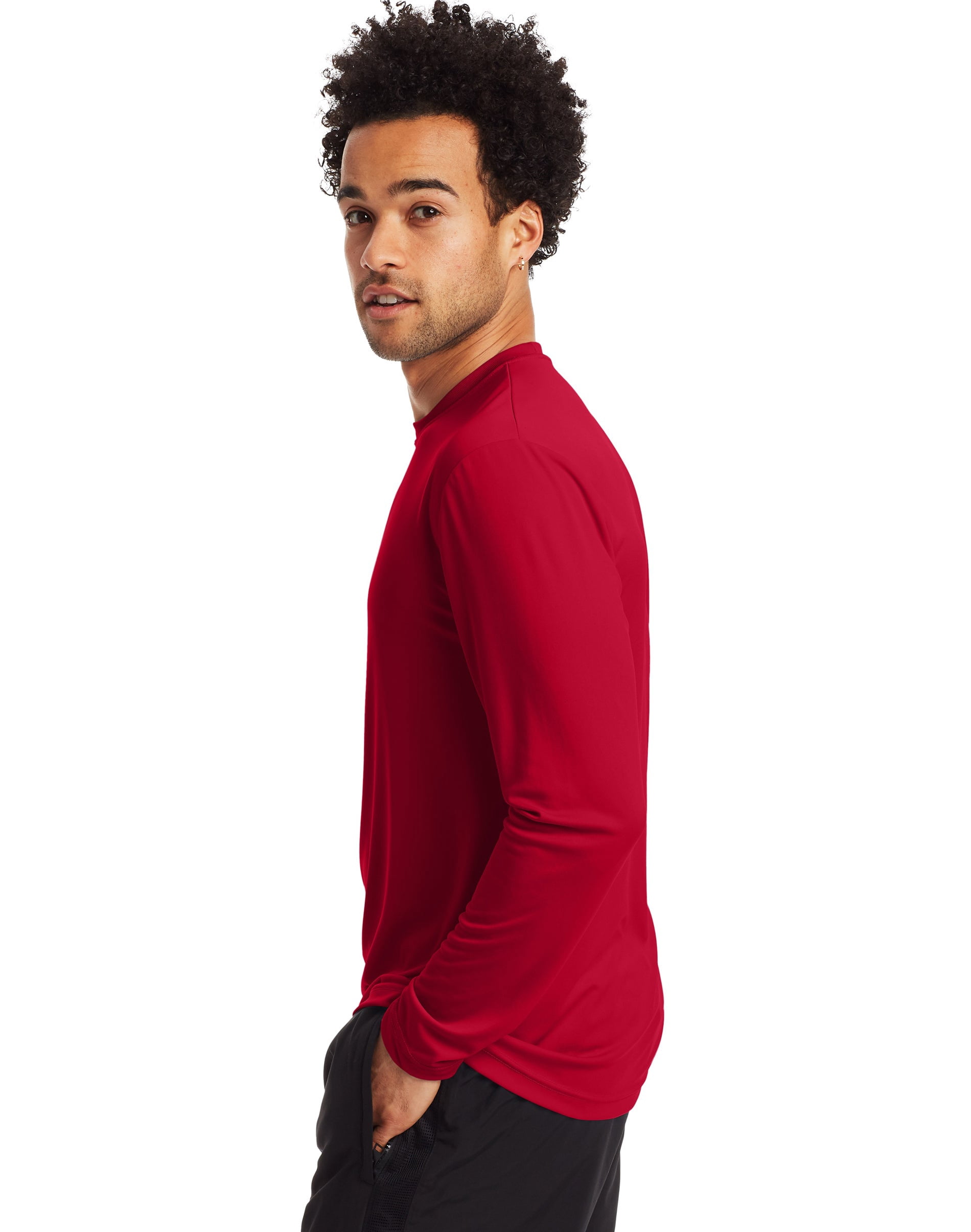 Hanes Men's Cooldri Long Sleeve Performance Tee Value Pack (2-pack)