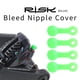 thumbnail image 4 of Tapón Antipolvo Para Purga De Bicicleta 10pcs RISK Bicicleta Bleed Nipple Tapón de rosca Freno de disco de aceite Cubierta de polvo (Verde), 4 of 5