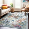 thumbnail image 6 of World Rug Gallery Trellis Bordered Moroccan Area Rug - Multi 5'x7', 6 of 8
