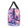 thumbnail image 4 of YFYANG Portable Waterproof Insulated Lunch Bag, Purple Abstract Watercolor Geometric Reusable Cooler Bag / Picnic Bag for Adults Teens, 4 of 9