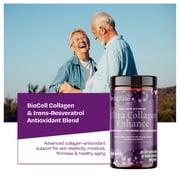 ResVitale Ultra Collagen Enhance - Anti Aging Skin Care and Joint Supplement with Hydrolyzed Collagen Peptides, Hyaluronic Acid, Resveratrol, Grape Seed Extract and Dermaval Bioactive Blend, 90 Caps