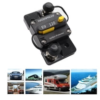 Masteelf Black Plastic 48V Fuse Resettable Circuit Breaker for Car 120A AMP Waterproof Dual Battery