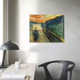 thumbnail image 4 of Orinice  Vintage Munch Poster - Retro The Scream Painting Print - Expressionism Art - Gift for Men, Women - Abstract Wall Decoration for Bedroom, Living Room, Office  16x12in, 4 of 6