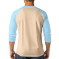 thumbnail image 6 of Men’s Three Quarter Sleeve Sport T-Shirt Baseball Style Casual Cotton Top, 6 of 8