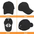 thumbnail image 3 of maskred Women's Ponytail Baseball Cap Washable Hat Sun Protection Girls Cap Baseball Cap No.3, 3 of 5