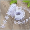 thumbnail image 2 of MasteelfCA 2rolls Snowflake Trim Ribbon Christmas Tree New Year Decoration Snowflake Ribbon, 2 of 8