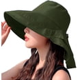 thumbnail image 1 of LinYooLi Chapeau de Protection Solaire Extérieur pour Femmes, Pliable, Large Bord, Queue de Cheval, Seau pour Cyclisme, Randonnée, 1 of 3