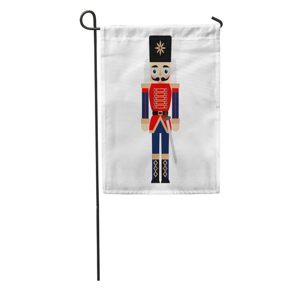 SIDONKU Ballet of Nutcracker Sword Retro Christmas Greeting Holiday Merry Toy Garden Flag Decorative Flag House Banner 28x40 inch