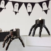 Qocolcyl 2 Pack Halloween Skeleton Lights Decorations, Halloween Candles Lamp Decoration Ornament Indoor Outdoor, Halloween Scary Decor for Home Room Table Outside Yard Lawn Garden Party Supplies