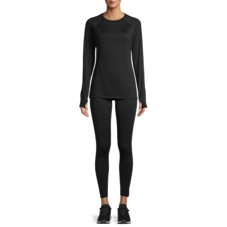 

ClimateRight by Cuddl Duds Women s Plush Warmth Long Thermal Top and Leggings 2-Piece Set
