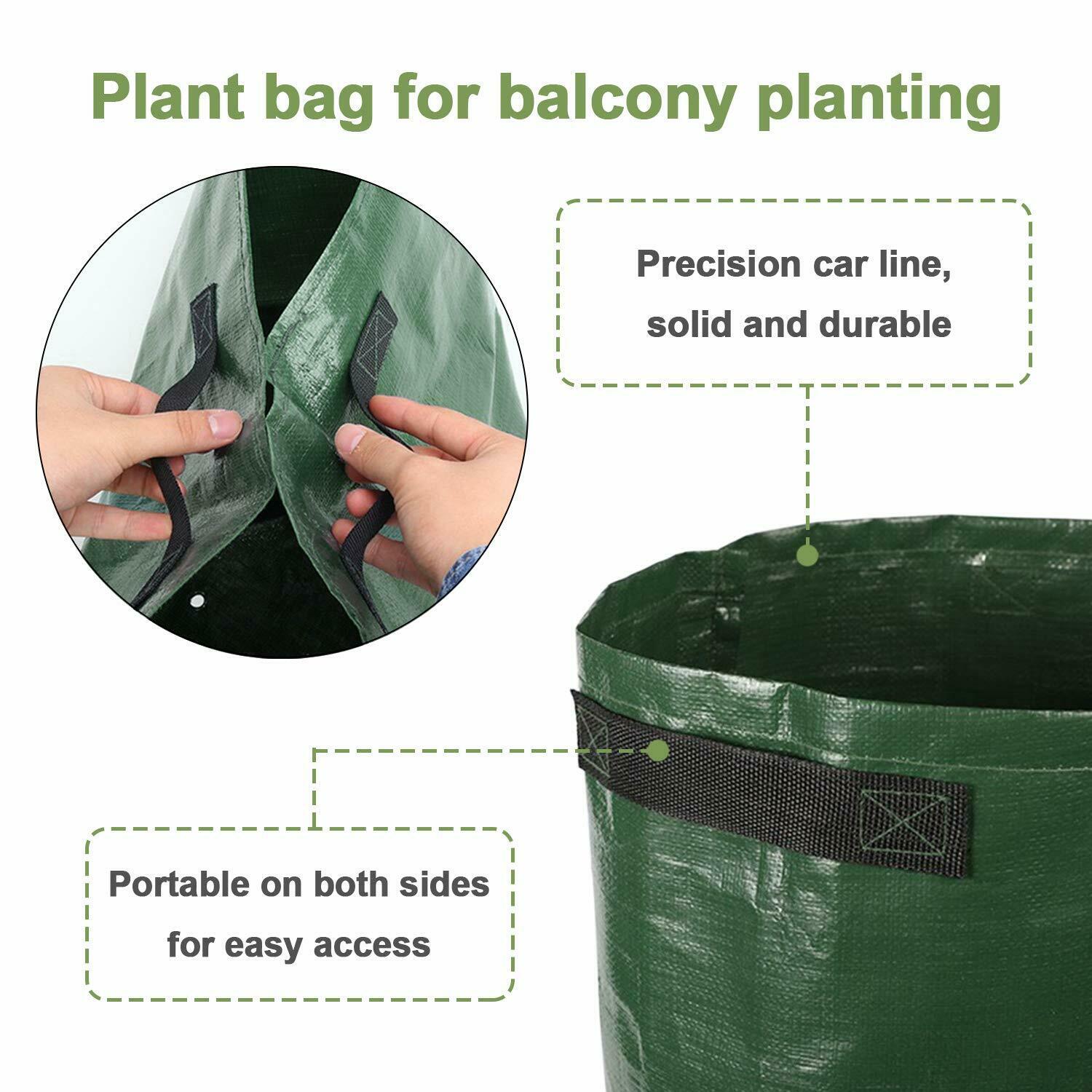 Potato Grow Bags Planters Outdoor Garden Vegetable Tomato Plant Containers Pots - image 5 of 13