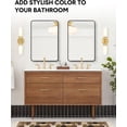 thumbnail image 4 of 24x36 Inch Black Metal Framed Bathroom Mirror – Stylish Rounded Rectangle Vanity Mirror, 4 of 8