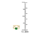 thumbnail image 2 of AoneJewelry 0.85 Carat 6MM Round Created Emerald and Diamond Ring In 10K Solid Rose, White & Yellow Gold, 2 of 5