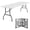 White, variant on BORGEBY 8FT Folding Table, Half Portable Plastic Foldable Table for Indoor, Outdoor, Party, Dining, Wedding, Events, Camping(Black)