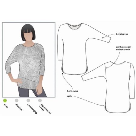 Style Arc Paper Sewing Pattern Franki Dress & Top - Tops and Dresses for Women