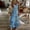 Blue Floral, variant on Summer Beach Dresses for Women Floral Sleeveless Long Maxi Dress Casual Strappy V Neck Hawaiian Luau Dress