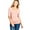 Blossom Pink, variant on Women's Cotton Blend V Neck Tee Shirt Half Sleeves - Junior and Plus Sizes