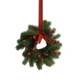 thumbnail image 2 of Small Christmas Wreath, Mr. Christmas Wreath,Christmas Wreath Door Hanger With Bow Ribbon Holiday Hanging Decoration For Front Door Wall Closet Fireplace Mantel Indoor Home Decor, 1 PC, 2 of 7