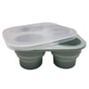 Lulyboo Silicone Foldable and Portable Baby Food Freezer Tray with Lid, Blue