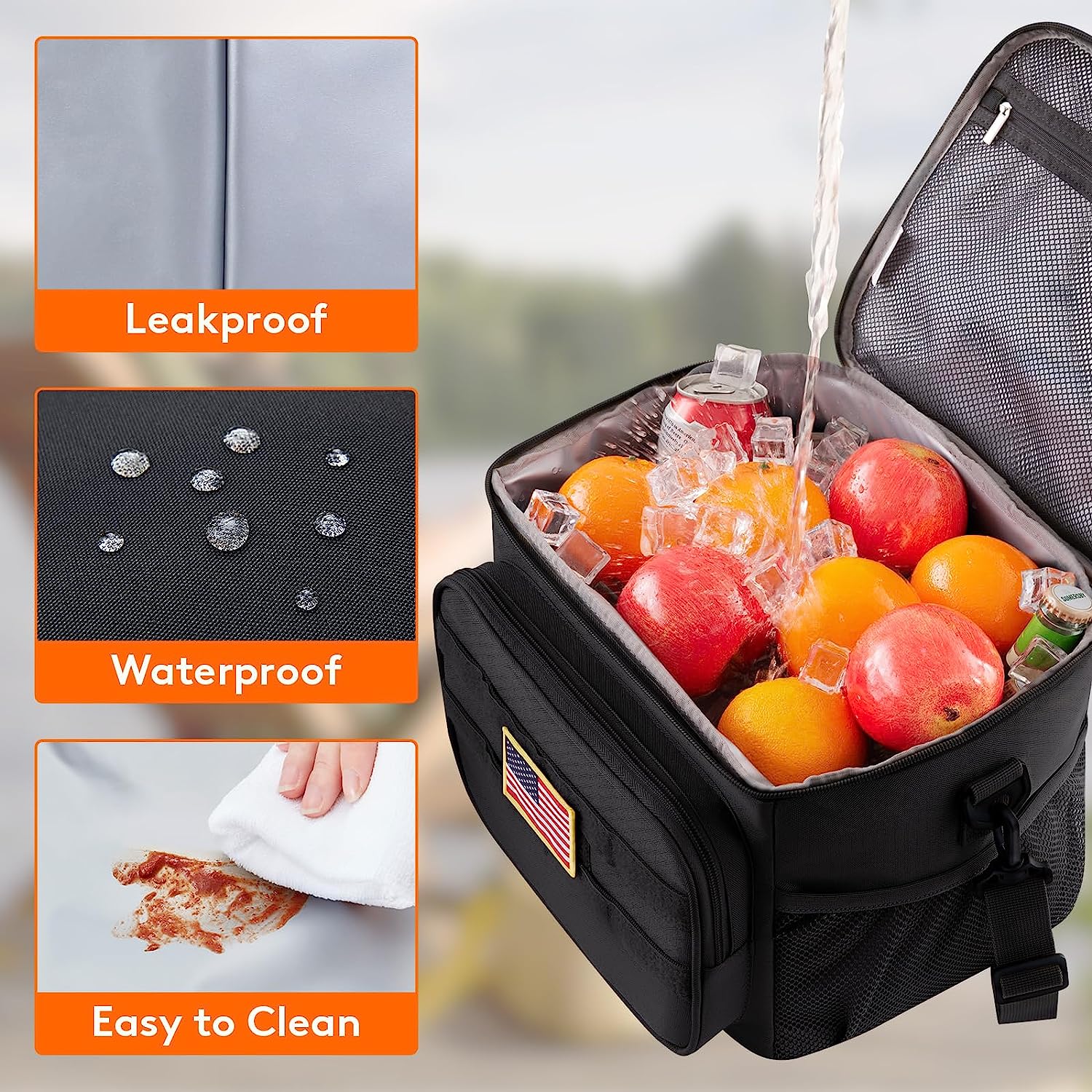 Taktische Lunchbox Für Männer - 24 Liter Isoliertasche Mit Mehreren Fächern, Auslaufsicher Und Gefrierbar