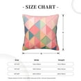thumbnail image 4 of ZNDUO Square Home Decorative Throw Pillows, Corduroy Pink Triangle Plaid Pattern Couch Pillows, Throw Pillows for Bed, 16"x16", 4 of 8