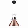 thumbnail image 3 of EQLight EQPPCC11 12 x 11 in. Yatzil 1-Light Bronze Cone Pendant with Chrome Elements, 3 of 3