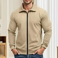 thumbnail image 4 of Casual Jackets for Men 2025 Long Sleeve Lightweight Loose Collared Zip Up Jacket with Pockets Outerwear Coat, 4 of 8