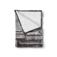 thumbnail image 2 of Industrial Soft Flannel Fleece Throw Blanket, Rusty Iron Porthole Grunge Scratched Steel Factory Entrance Retro Image, Cozy Plush for Indoor and Outdoor Use, 60" x 80", Dark Taupe, by Ambesonne, 2 of 6