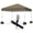 Brown, variant on EastVita 10x10 Pop Up Canopy - Outdoor Canopy Tent with Portable Roller Bag - One Button Push Setup, 3 Adjustable Height, 4 Weight Bags, 8 Stakes & 4 Guy Ropes Included, Black