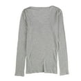 thumbnail image 2 of P.J. Salvage Womens Henley Lace Shoulder Pajama Sleep T-shirt, Grey, Medium, 2 of 2